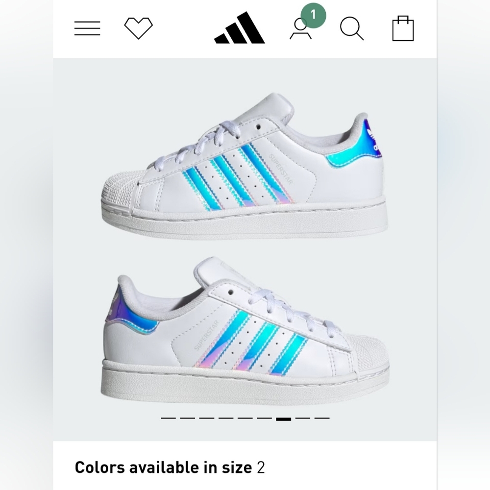 Adidas White Sneakers with Blue and Purple Accents